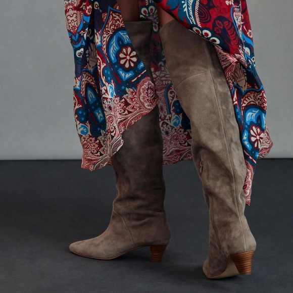 Rare find 🖤 SILENT D Tenny Tall Boots. Suede Taupe. Size 40 - Picture 4 of 13